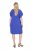 Ulla Popken 848526 Jurk van linnenmix met zakken Blauw - Zomerjurken - Grote maten zomerjurken voor dames