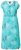 Ulla Popken 848696 Bedrukte midi-jurk met V-hals Turquoise - Midi jurken - Midi-jurken in grote maten