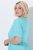 Ulla Popken 848724 Bedrukte jurk met ruches Turquoise - Kleedjes - Jurken in elke maat