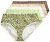 Ulla Popken 848810 Slips met dierenprint 5-pack Taupe - Slips - 