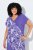 Ulla Popken 849033 Bedrukte chiffon jurk Lila - Kleedjes - Jurken in elke maat