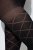 Ulla Popken 849047 Bedrukte panty 100 den Zwart - Panty's & sokken - 