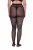 Ulla Popken 849049 Gestreepte panty 40 den Zwart - Panty's & sokken - 