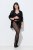 Ulla Popken 849055 Gebloemde panty Zwart - Panty's & sokken - 