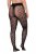 Ulla Popken 849055 Gebloemde panty Zwart - Panty's & sokken - 