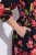 Ulla Popken 849593 Gebloemde blousejurk Donkerblauw - Maxi jurken - Grote maten maxi jurken