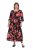 Ulla Popken 849593 Gebloemde blousejurk Donkerblauw - Maxi jurken - Grote maten maxi jurken