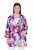 Ulla Popken 849728 Gebloemde blazer van linnenmix Wit - Blazers - Damesblazers in grote maten