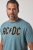 JP1880 849790 AC/DC Classic Logo T-shirt Turkooisblauw - Band T-shirts - Band t-shirts vanaf 2XL