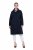 Ulla Popken 849803 Stretch jas met hoge kraag Donkerblauw - Jassen - Grote maten dames jassen