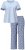 Ulla Popken 849850 Pyjama met ruitjes Lichtblauw - Pyjama's en Loungewear - 