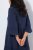 Ulla Popken 849856 Jurk met ruches Donkerblauw - Midi jurken - Midi-jurken in grote maten