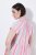 Ulla Popken 849969 Gestreepte midi-jurk met ruches Roze - Midi jurken - Midi-jurken in grote maten