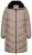 Ulla Popken 850041 Gewatteerde jas Taupe - Jassen - Grote maten dames jassen