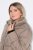 Ulla Popken 850041 Gewatteerde jas Taupe - Jassen - Grote maten dames jassen