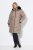 Ulla Popken 850041 Gewatteerde jas Taupe - Jassen - Grote maten dames jassen