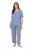 Ulla Popken 850045 Pyjama met korte mouwen Lichtblauw - Pyjama's en Loungewear - 