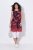 Ulla Popken 850175 Bedrukte jersey jurk Koraal - Jersey jurken - 
