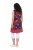 Ulla Popken 850175 Bedrukte jersey jurk Koraal - Jersey jurken - 