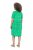 Ulla Popken 850204 Jersey jurk met korte mouwen en V-hals Groen - Jersey jurken - 