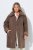 Ulla Popken 850251 Teddy jas Lichtbruin - Jassen - Grote maten dames jassen