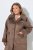 Ulla Popken 850251 Teddy jas Lichtbruin - Jassen - Grote maten dames jassen