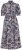Ulla Popken 850298 Gebloemde blousejurk Donkerblauw - Maxi jurken - Grote maten maxi jurken