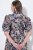 Ulla Popken 850298 Gebloemde blousejurk Donkerblauw - Maxi jurken - Grote maten maxi jurken
