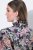 Ulla Popken 850298 Gebloemde blousejurk Donkerblauw - Maxi jurken - Grote maten maxi jurken