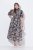 Ulla Popken 850298 Gebloemde blousejurk Donkerblauw - Maxi jurken - Grote maten maxi jurken