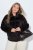 Ulla Popken 850310 Jas van imitatiebont Donkerbruin - Jassen - Grote maten jassen voor dames