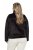 Ulla Popken 850310 Jas van imitatiebont Donkerbruin - Jassen - Grote maten jassen voor dames