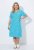 Ulla Popken 850344 Bedrukte T-shirtjurk Turquoise - Midi jurken - Midi-jurken in grote maten