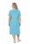 Ulla Popken 850344 Bedrukte T-shirtjurk Turquoise - Midi jurken - Midi-jurken in grote maten