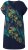 Ulla Popken 850393 Bedrukte chiffon jurk Donkerblauw - Zomerjurken - Grote maten zomerjurken voor dames