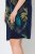 Ulla Popken 850393 Bedrukte chiffon jurk Donkerblauw - Zomerjurken - Grote maten zomerjurken voor dames
