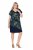 Ulla Popken 850393 Bedrukte chiffon jurk Donkerblauw - Zomerjurken - Grote maten zomerjurken voor dames