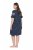 Ulla Popken 850401 Gebloemd nachthemd Donkerblauw - Nachthemden - 