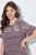 Ulla Popken 850401 Gebloemd nachthemd Bruin - Nachthemden - 