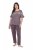 Ulla Popken 850403 Pyjama met bloemenprint Bruin - Pyjama's en Loungewear - 