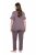 Ulla Popken 850403 Pyjama met bloemenprint Bruin - Pyjama's en Loungewear - 
