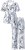 Ulla Popken 850441 Pyjama met print Gebroken wit - Pyjama's en Loungewear - 