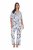 Ulla Popken 850441 Pyjama met print Gebroken wit - Pyjama's en Loungewear - 