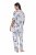 Ulla Popken 850441 Pyjama met print Gebroken wit - Pyjama's en Loungewear - 