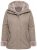 Ulla Popken 850509 Jas van imitatiebont Taupe - Jassen - Grote maten jassen voor dames