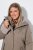 Ulla Popken 850509 Jas van imitatiebont Taupe - Jassen - Grote maten jassen voor dames