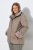 Ulla Popken 850509 Jas van imitatiebont Taupe - Jassen - Grote maten jassen voor dames