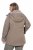 Ulla Popken 850509 Jas van imitatiebont Taupe - Jassen - Grote maten jassen voor dames