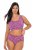 Ulla Popken 850538 Gebloemde slips van biologisch katoen 2-pack Violet - Slips - 