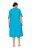 Ulla Popken 850724 Midi-jurk met korte mouwen en strikceintuur Turquoise - Midi jurken - Midi-jurken in grote maten